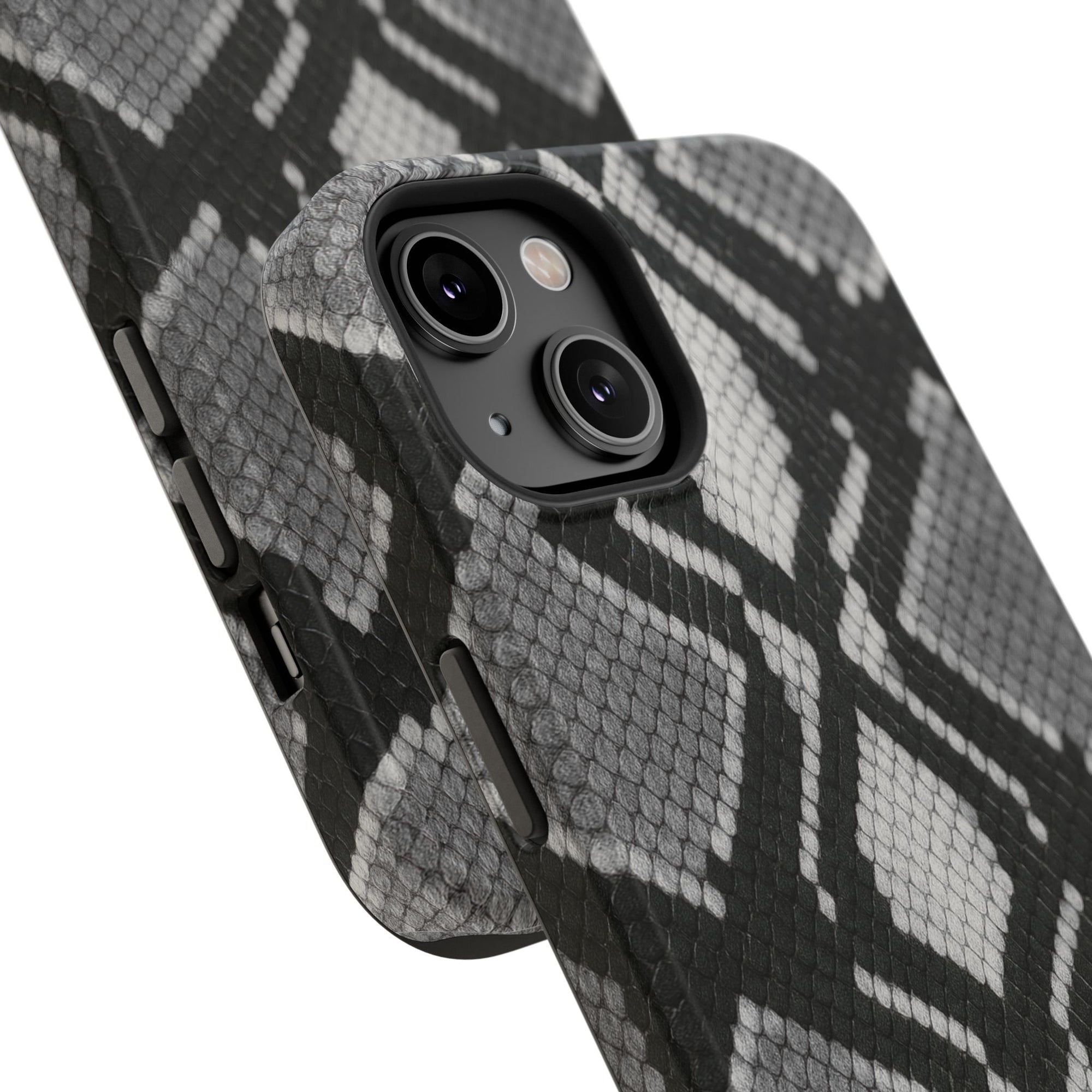 Grey Snakeskin Print Phone Case