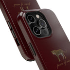 Burgundy 'Peace of Mind' Panther Phone Case