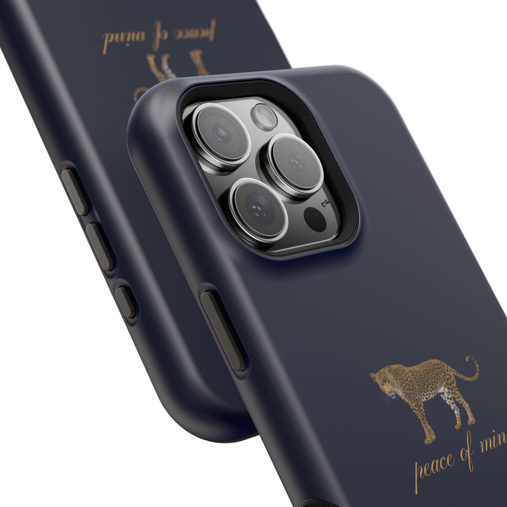 Navy Blue 'Peace of Mind' Panther Phone Case