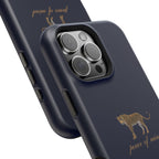 Navy Blue 'Peace of Mind' Panther Phone Case