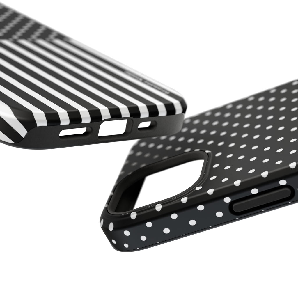 B&W Polka Dots x Stripes Phone Case