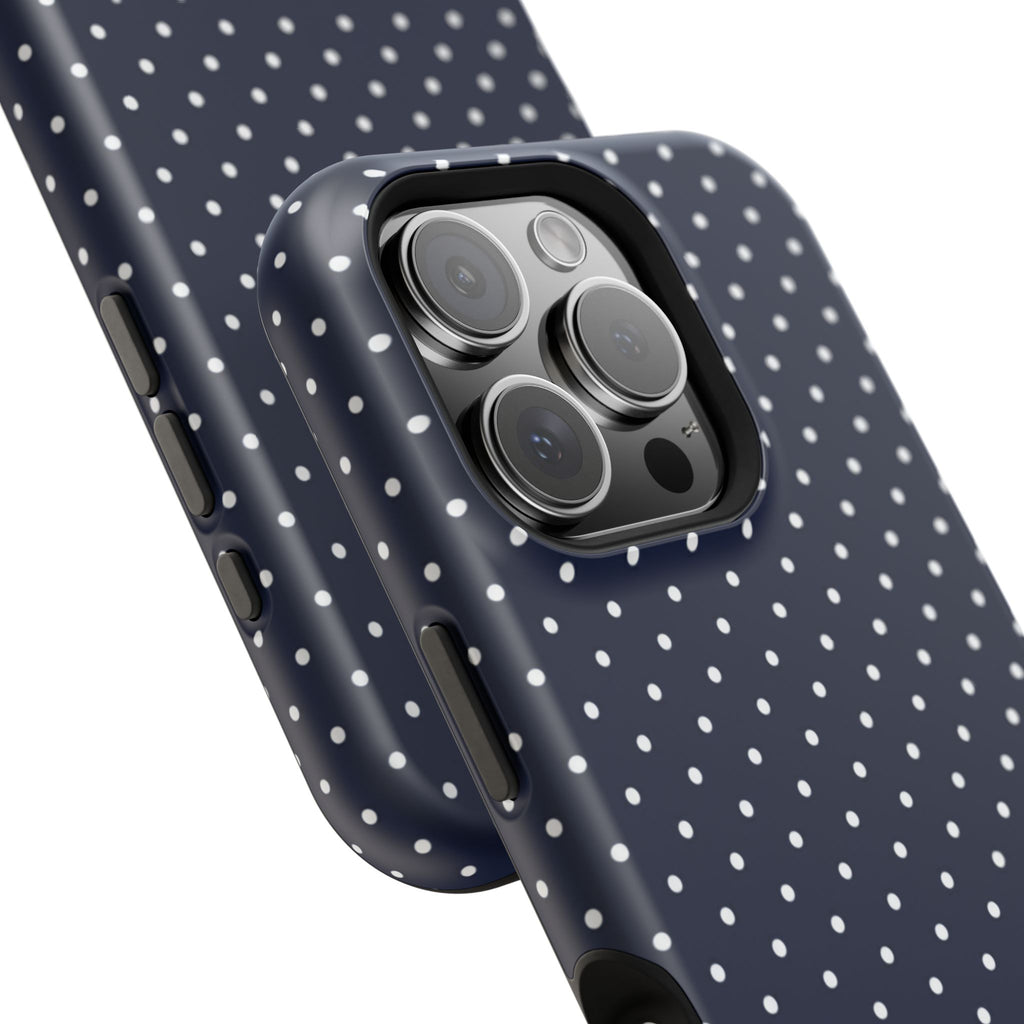 Navy Blue Polka Dots Phone Case