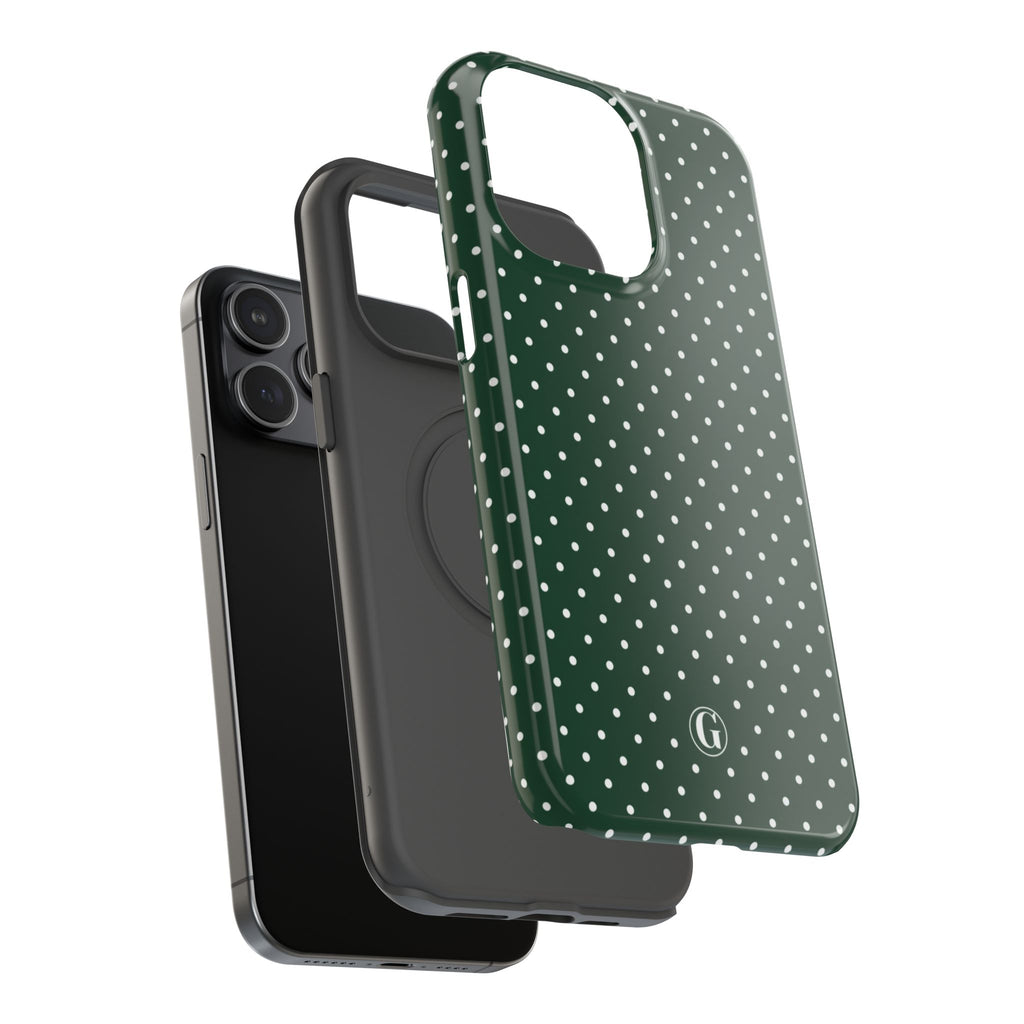 Emerald Green Polka Dots Phone Case