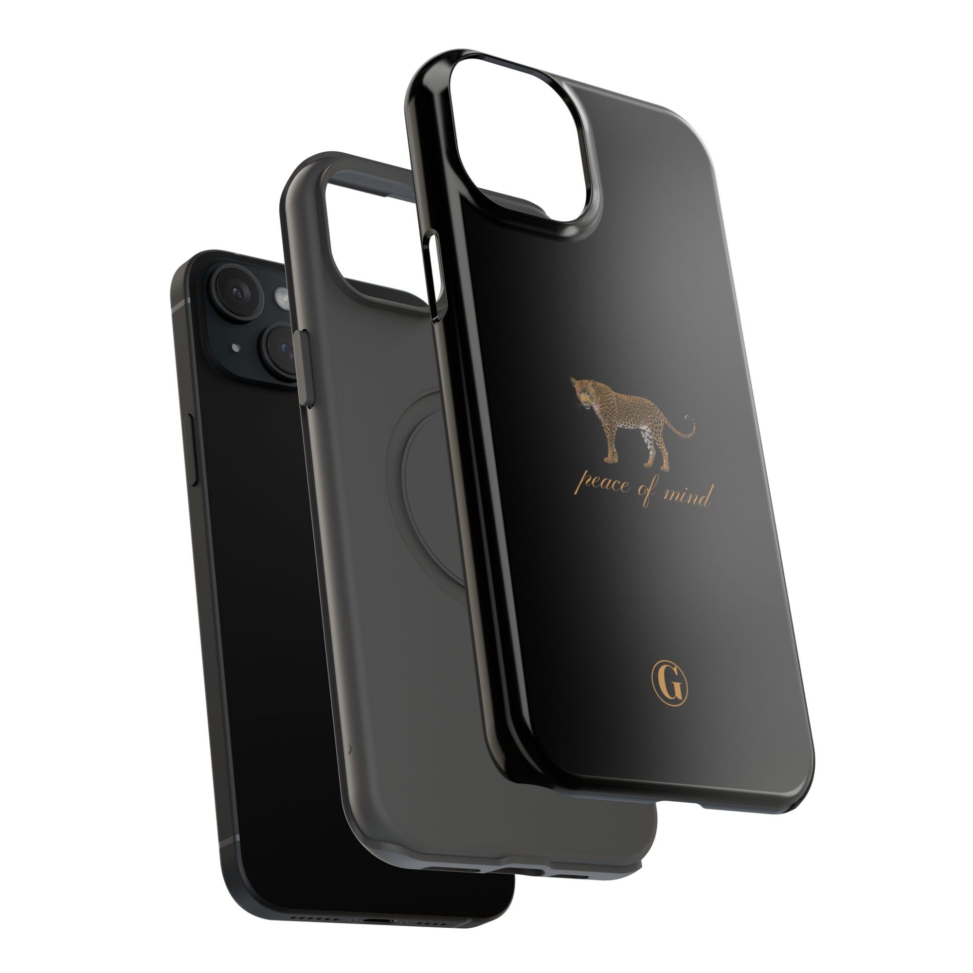 Black 'Peace of Mind' Panther Phone Case