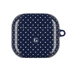 Navy Blue Polka Dot AirPod Case
