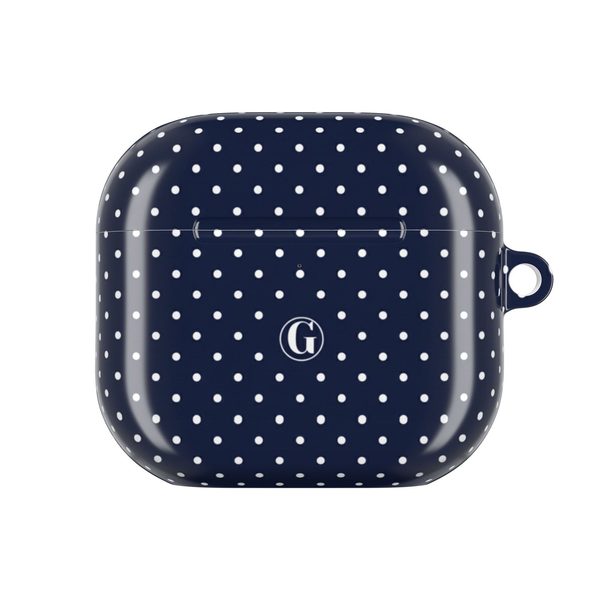 Navy Blue Polka Dot AirPod Case