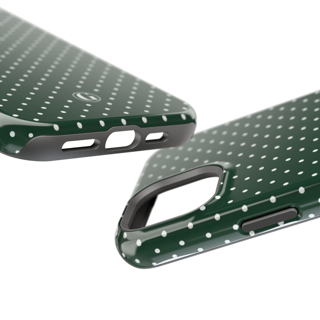 Emerald Green Polka Dots Phone Case