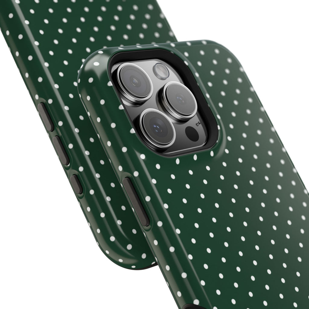 Emerald Green Polka Dots Phone Case
