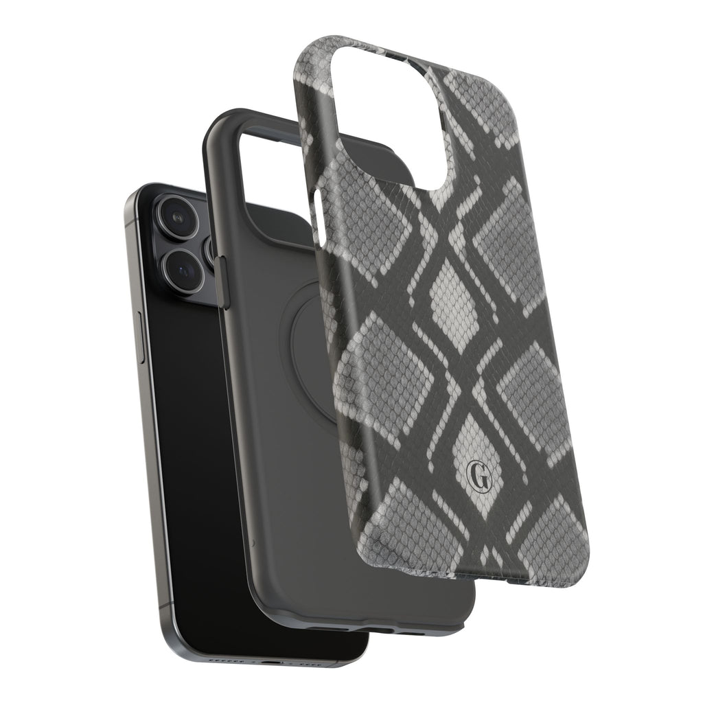Grey Snakeskin Print Phone Case