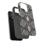 Grey Snakeskin Print Phone Case