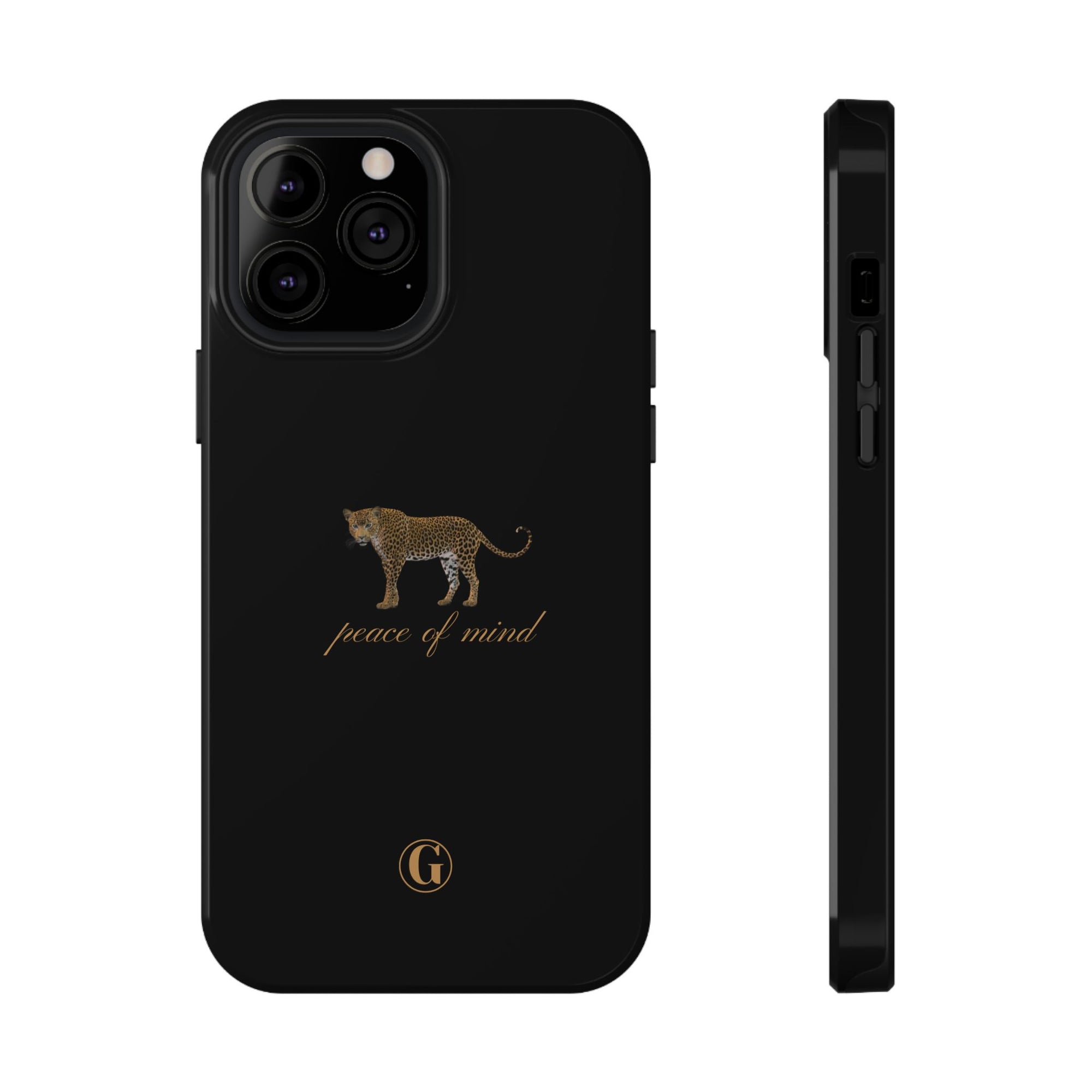 Black 'Peace of Mind' Panther Phone Case