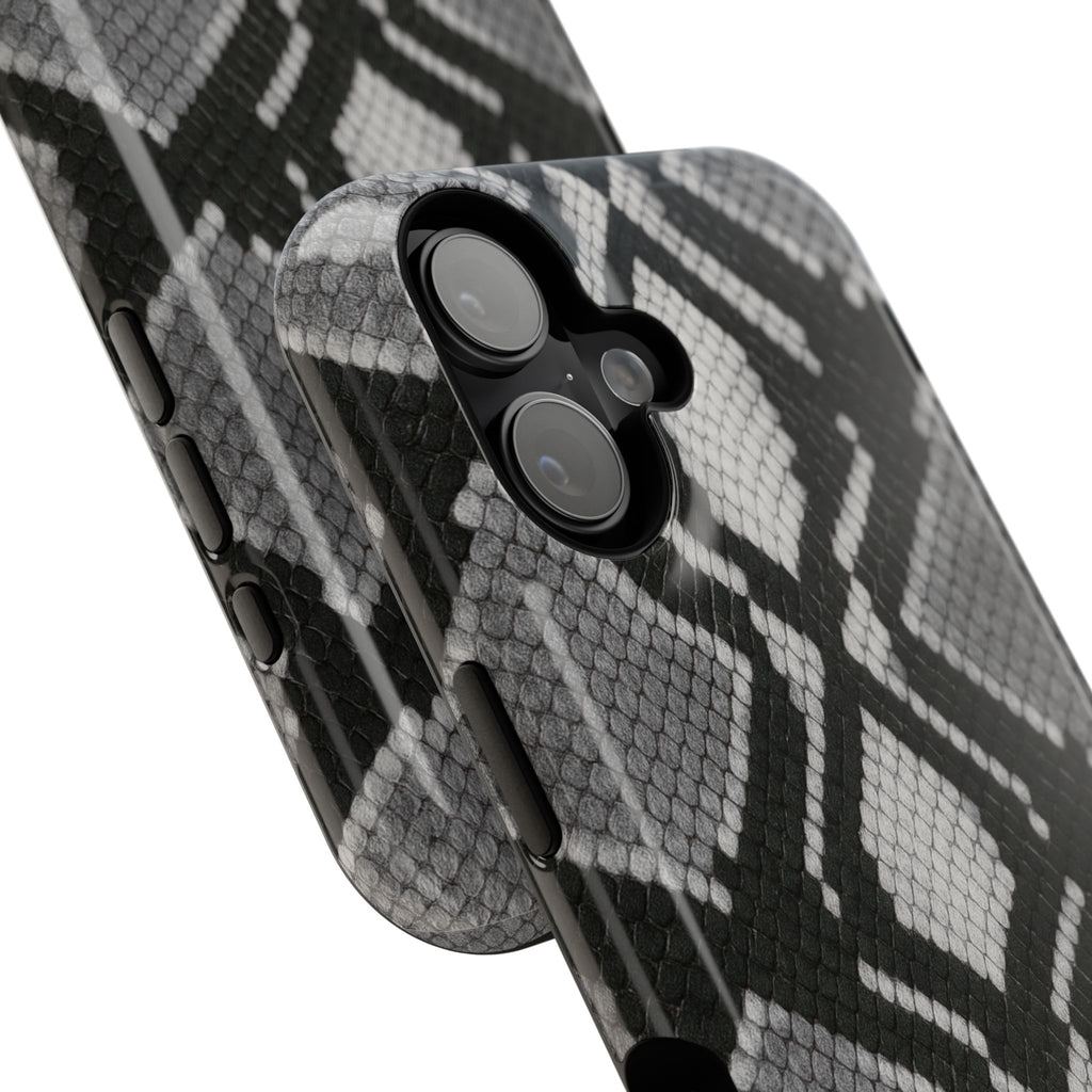 Grey Snakeskin Print Phone Case