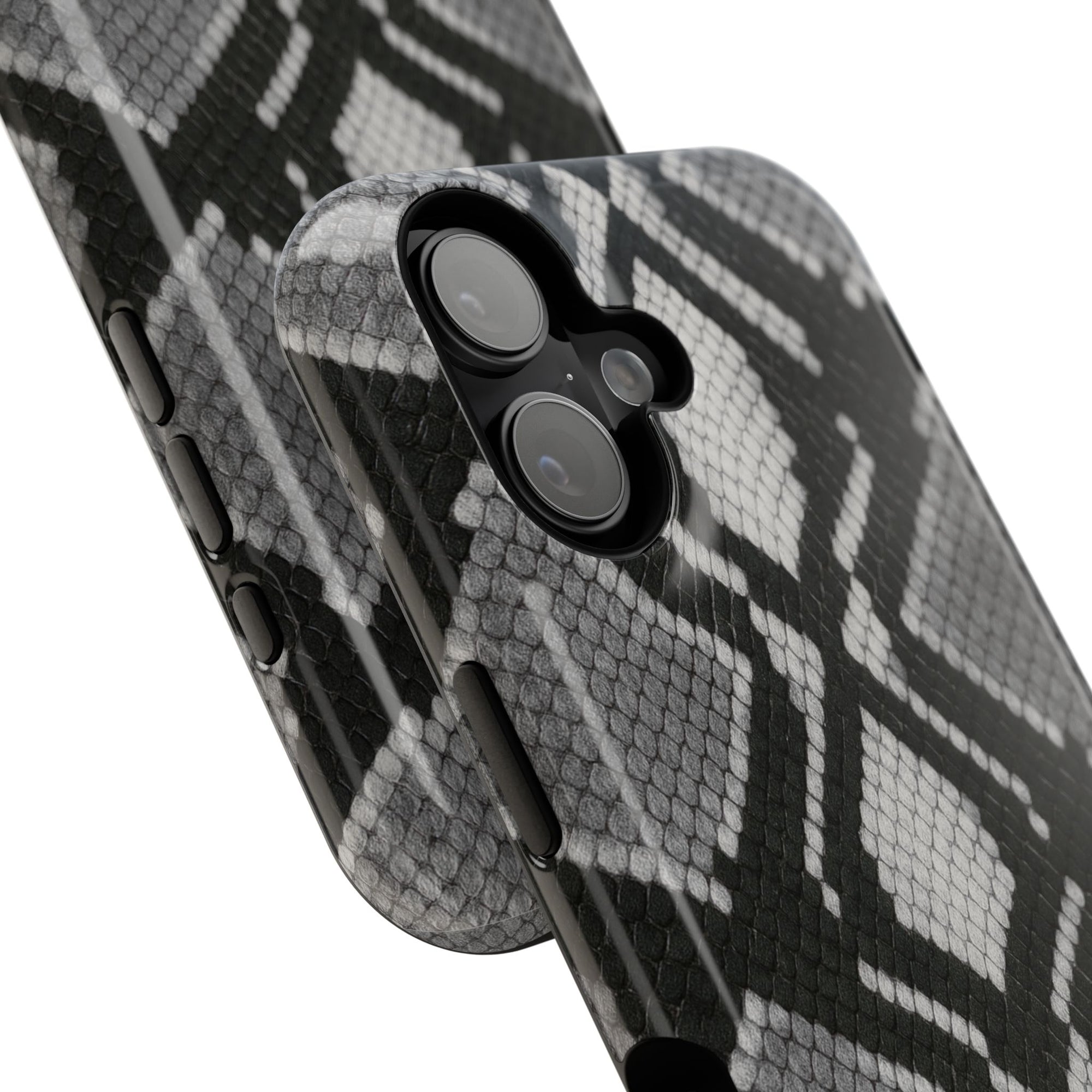 Grey Snakeskin Print Phone Case