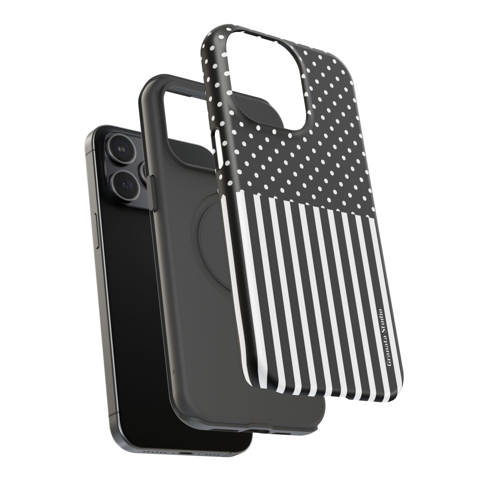 B&W Polka Dots x Stripes Phone Case