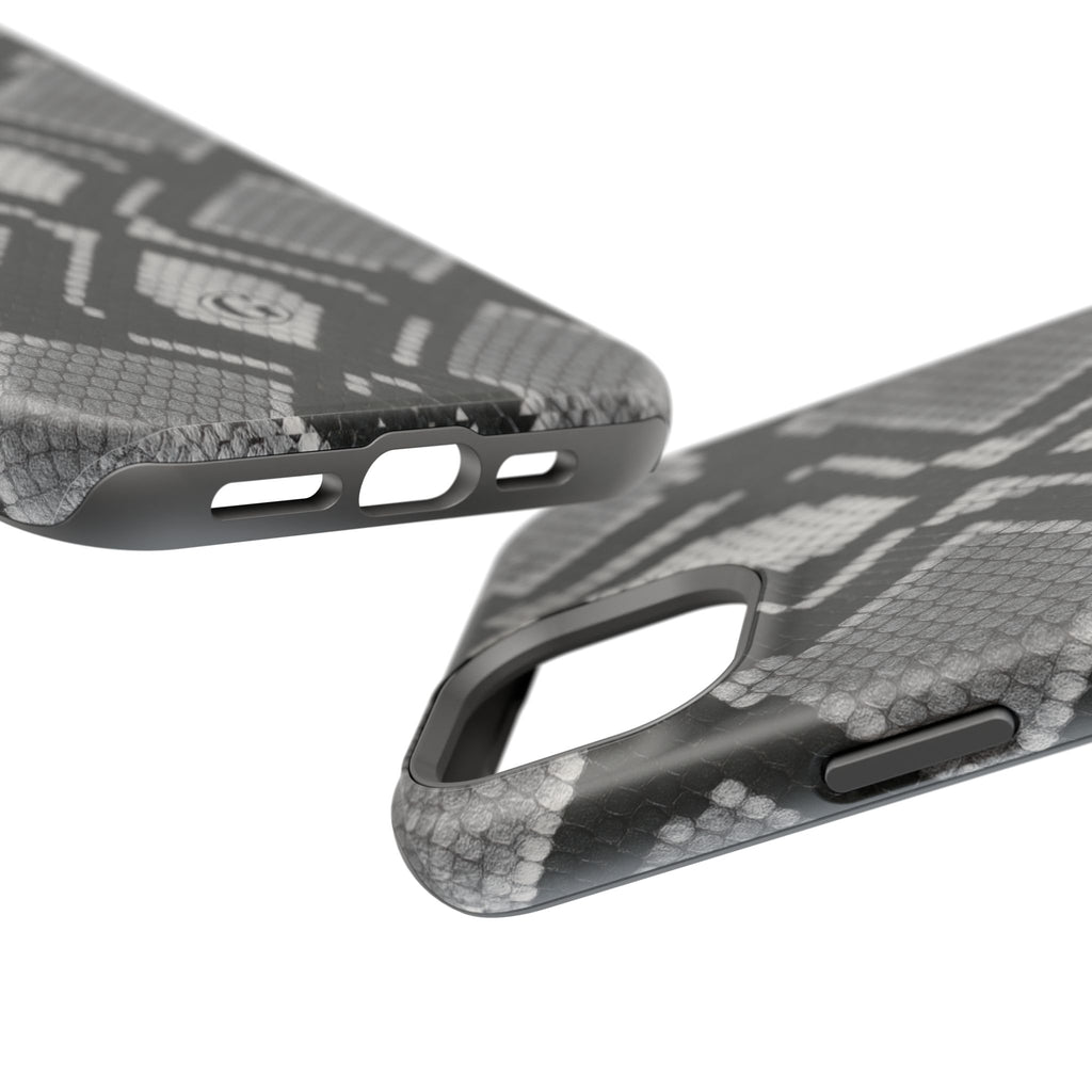Grey Snakeskin Print Phone Case