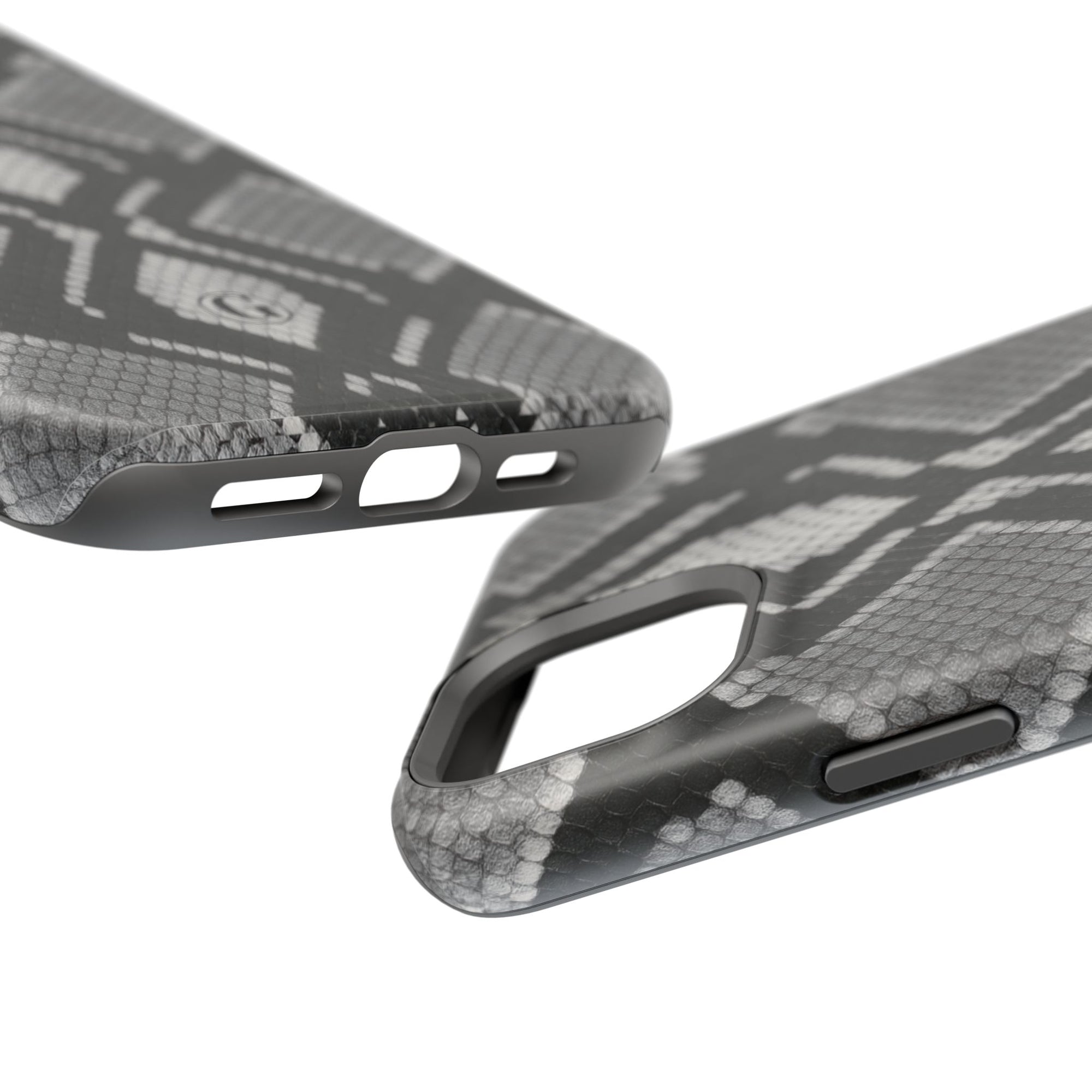 Grey Snakeskin Print Phone Case