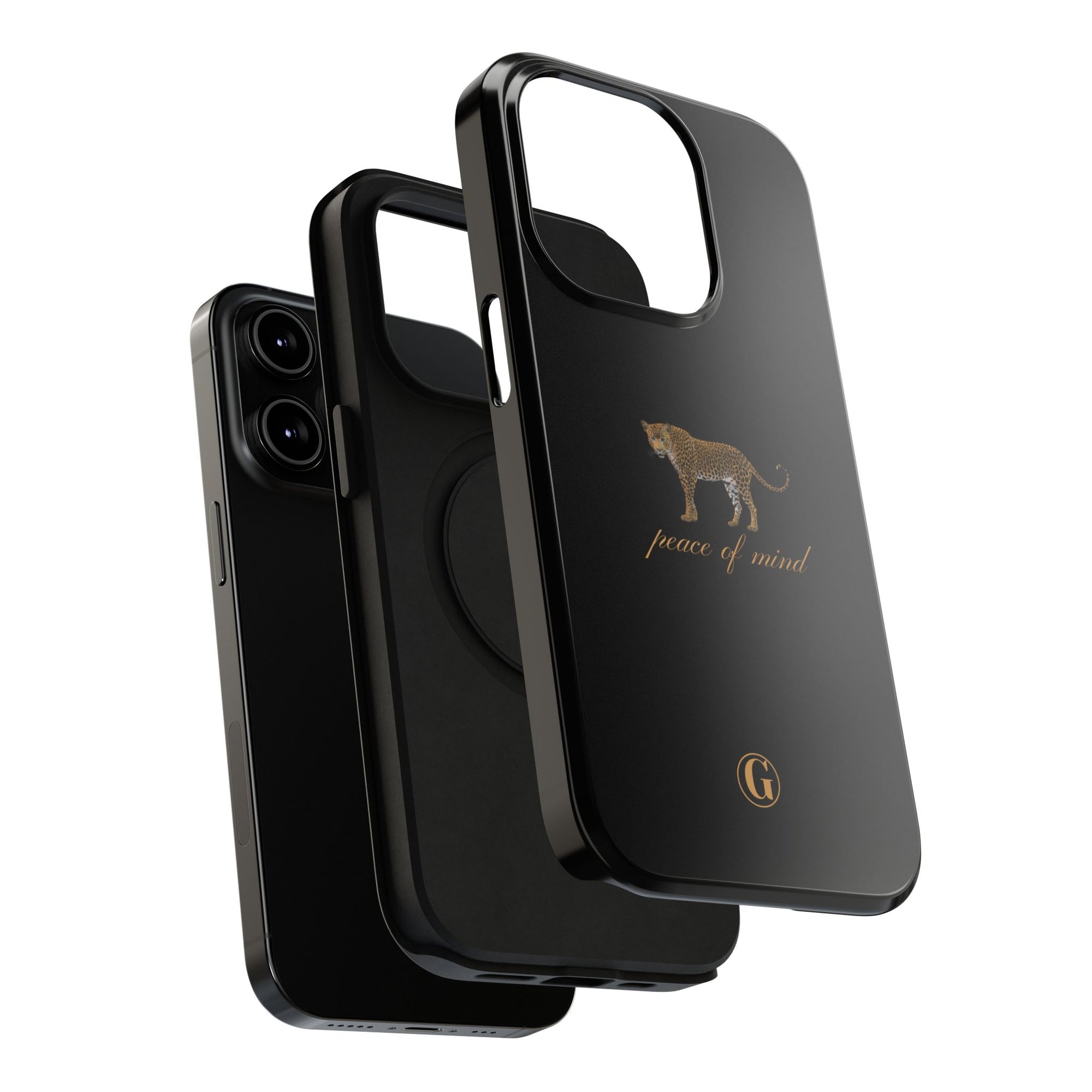 Black 'Peace of Mind' Panther Phone Case