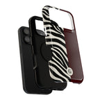 Zebra Print x Burgundy Phone Case