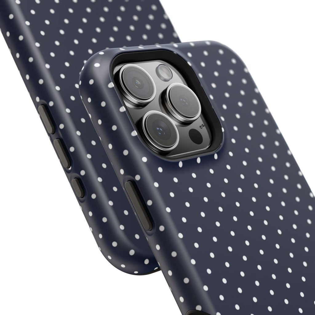 Navy Blue Polka Dots Phone Case