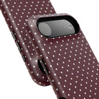 Burgundy Polka Dots Phone Case