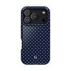 Navy Blue Polka Dots Phone Case