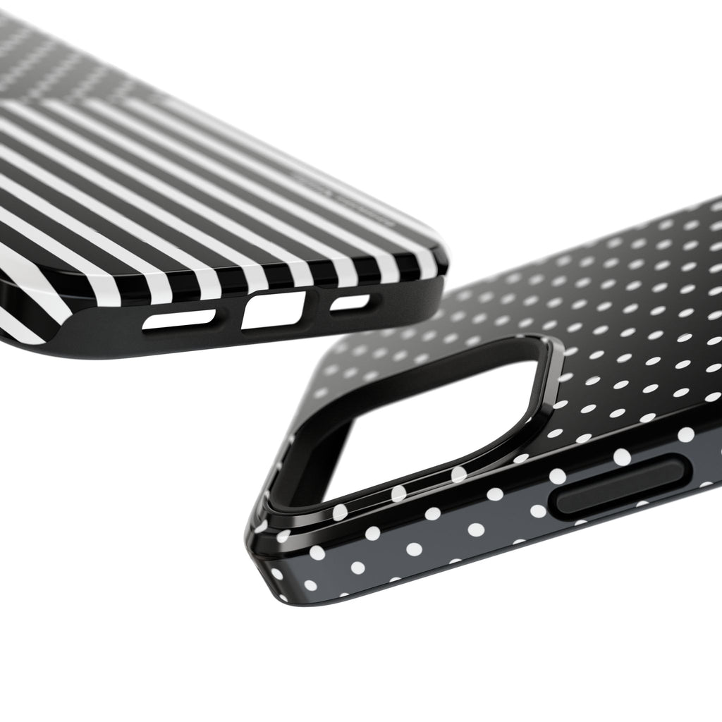 B&W Polka Dots x Stripes Phone Case
