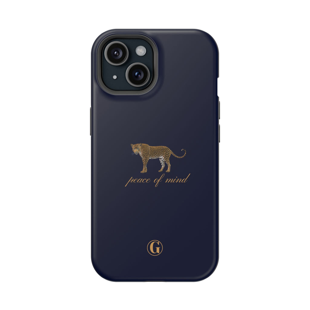 Navy Blue 'Peace of Mind' Panther Phone Case