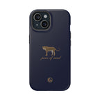 Navy Blue 'Peace of Mind' Panther Phone Case