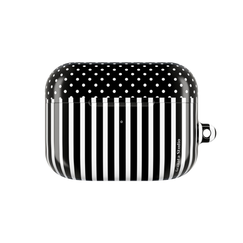 B&W Polka Dots x Stripes AirPod Case