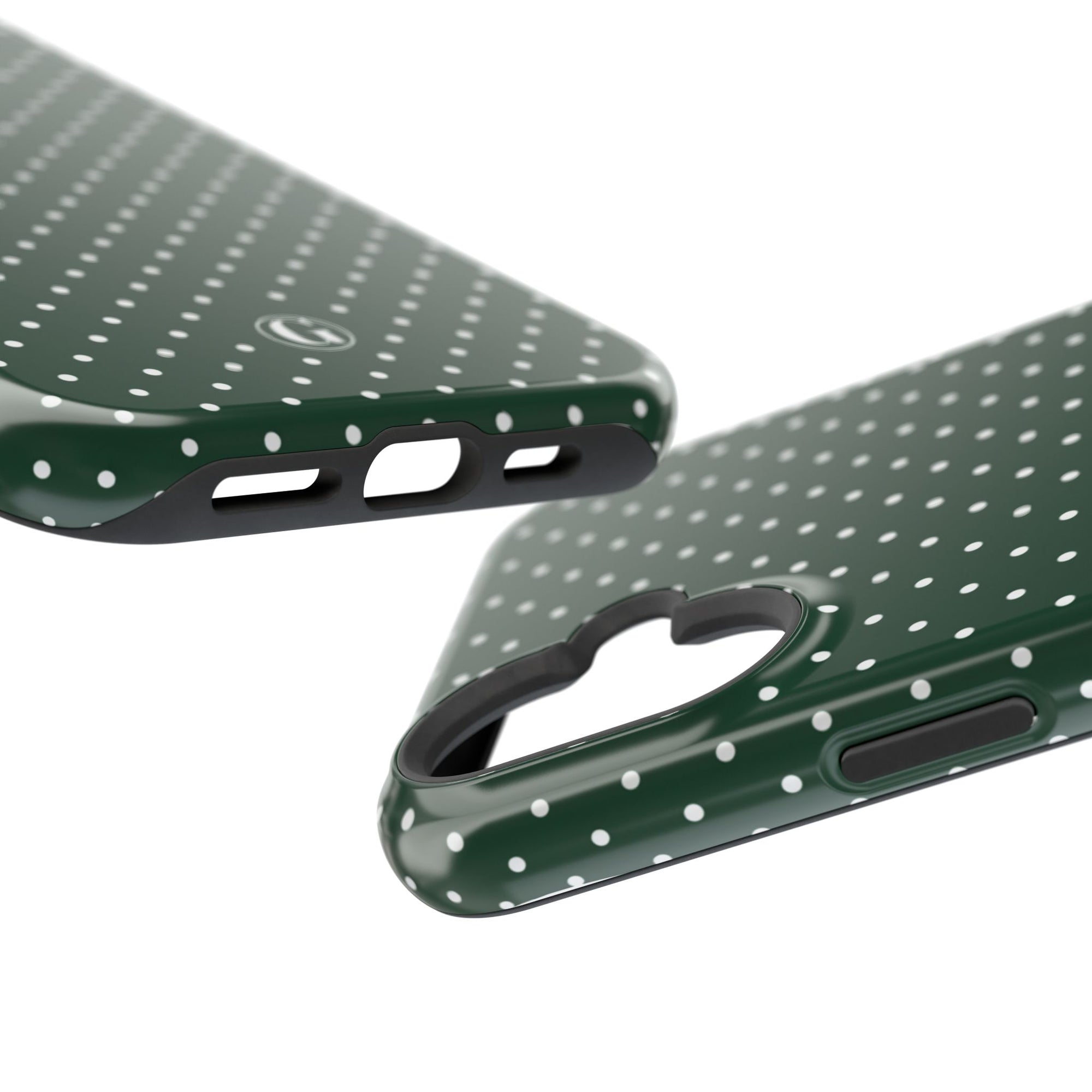 Emerald Green Polka Dots Phone Case
