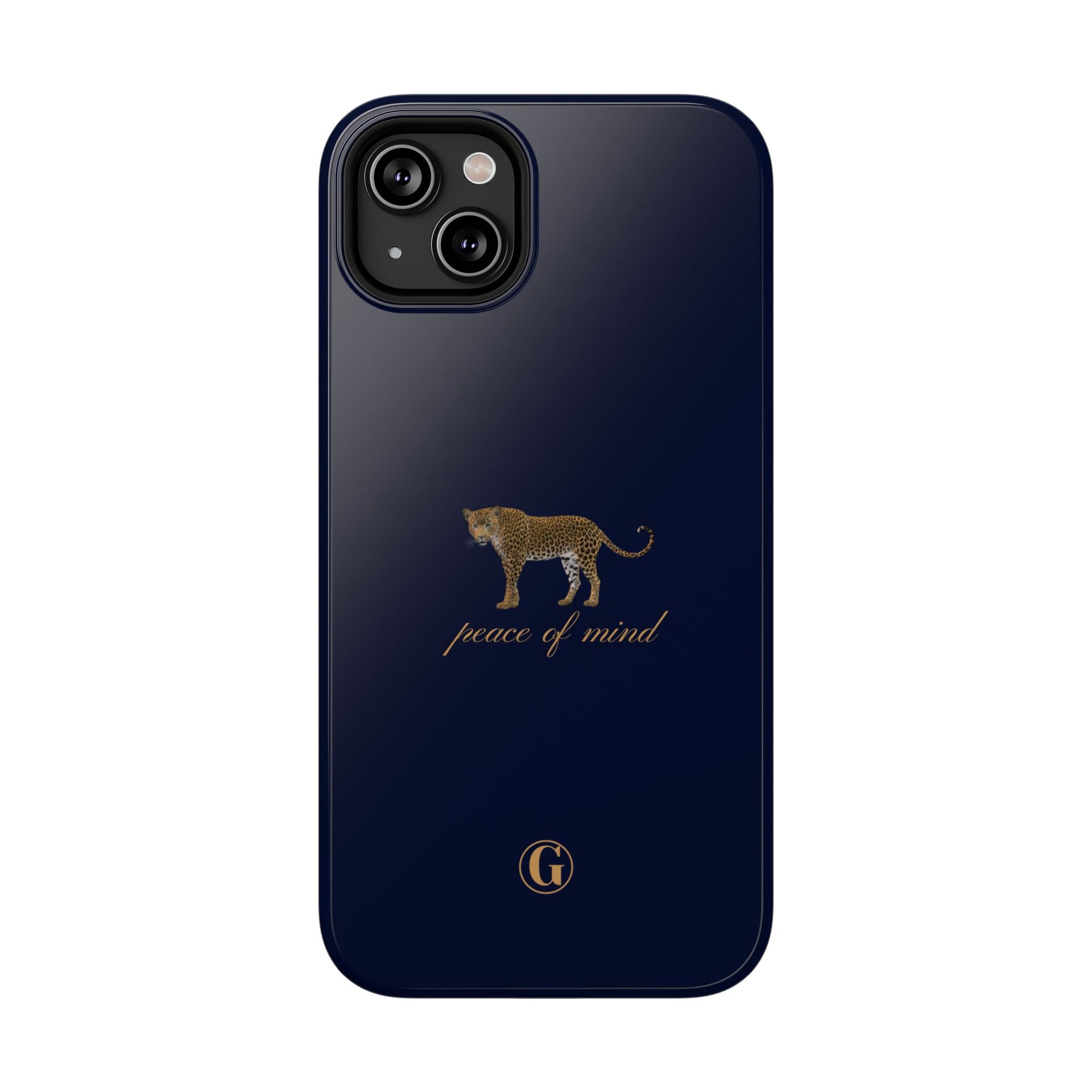 Navy Blue 'Peace of Mind' Panther Phone Case