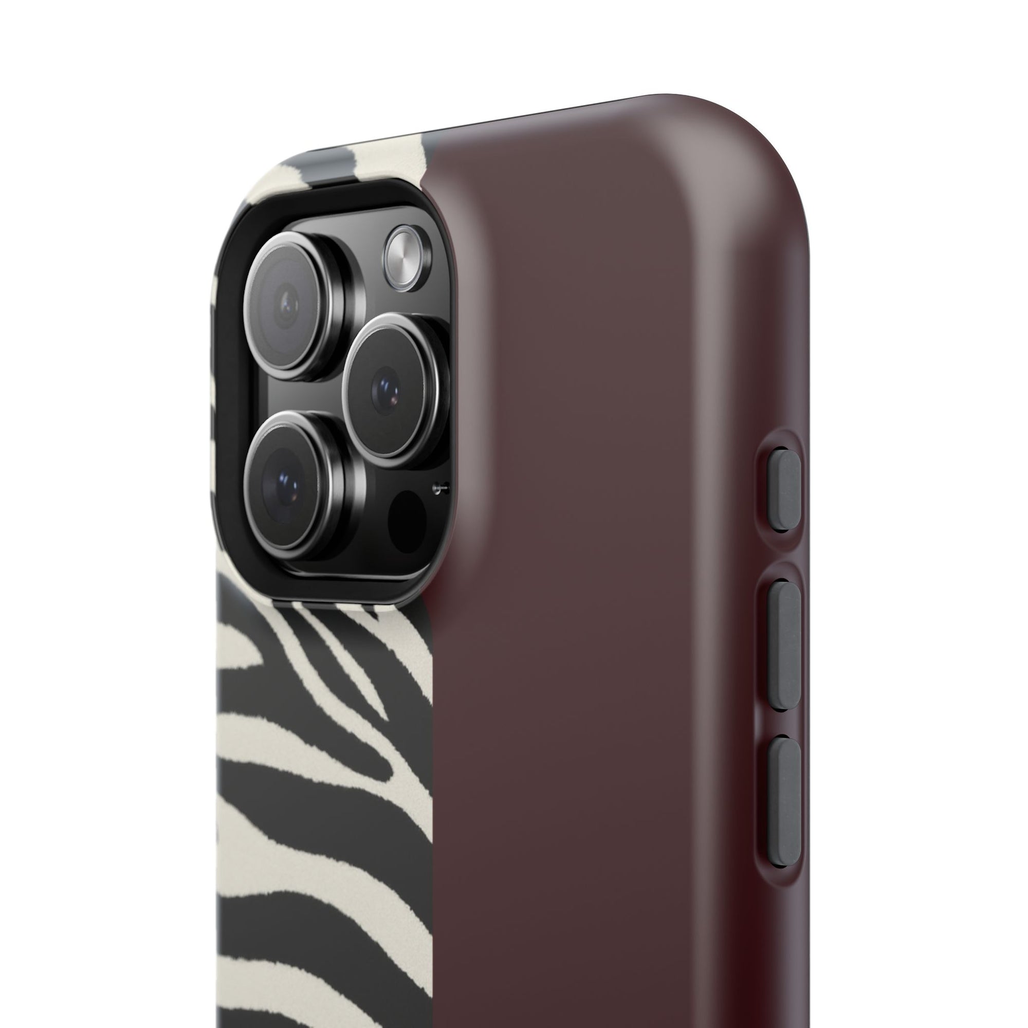 Zebra Print x Burgundy Phone Case