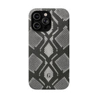 Grey Snakeskin Print Phone Case
