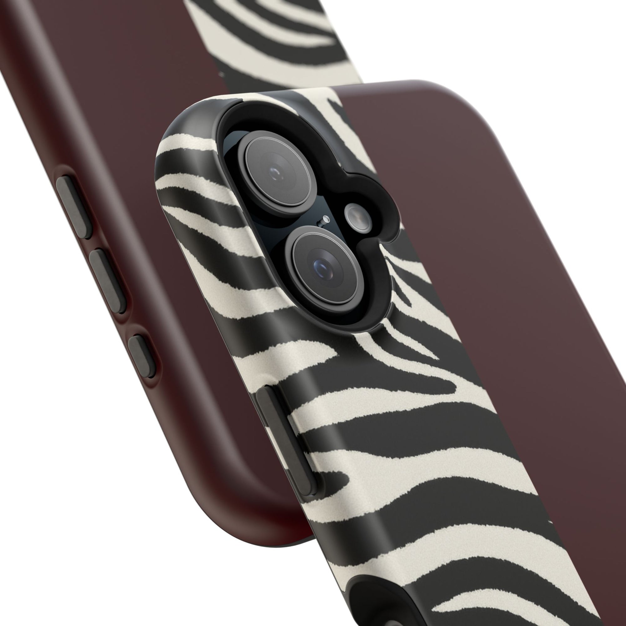 Zebra Print x Burgundy Phone Case