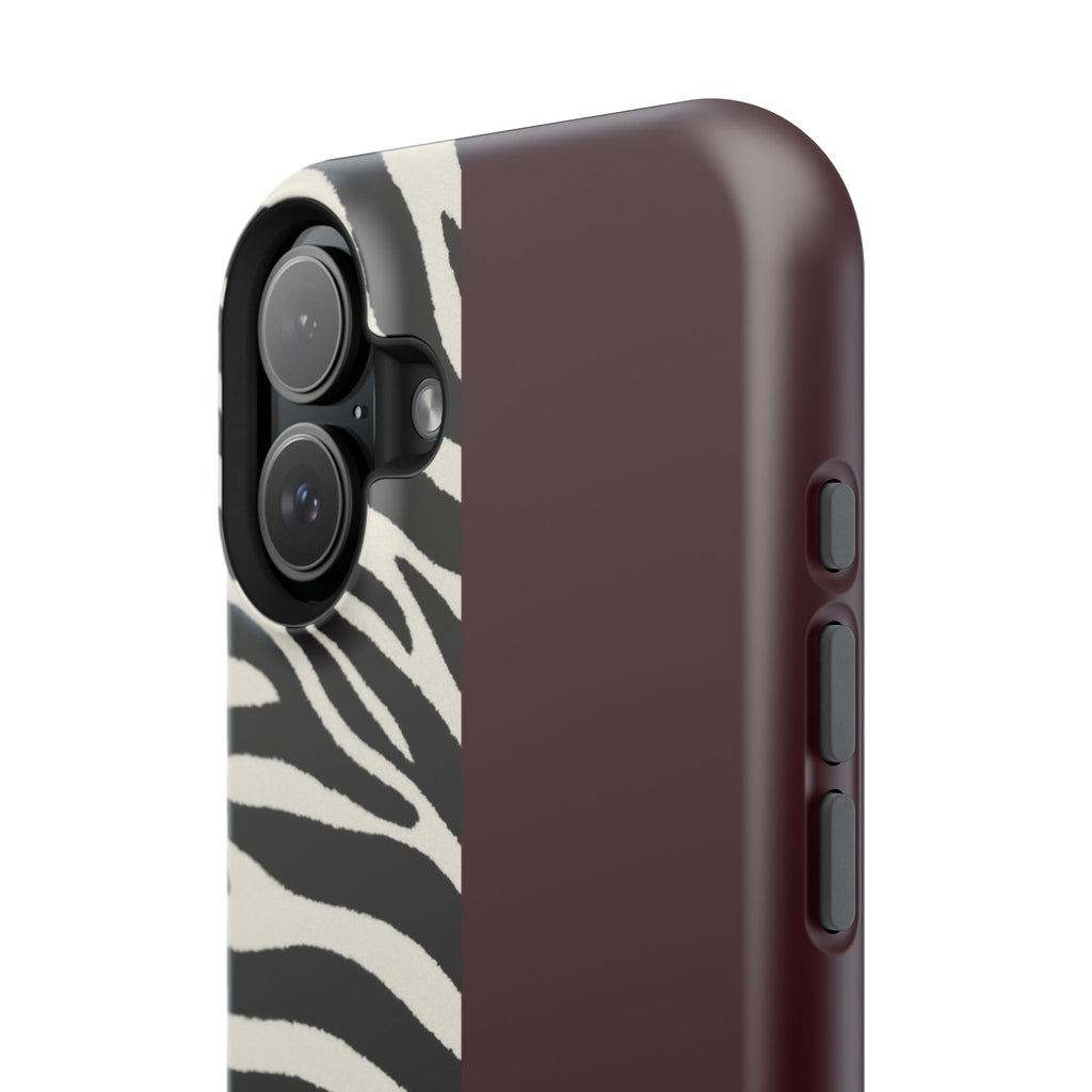 Zebra Print x Burgundy Phone Case