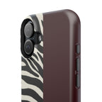 Zebra Print x Burgundy Phone Case