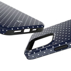 Navy Blue Polka Dots Phone Case