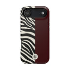 Zebra Print x Burgundy Phone Case