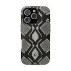 Grey Snakeskin Print Phone Case