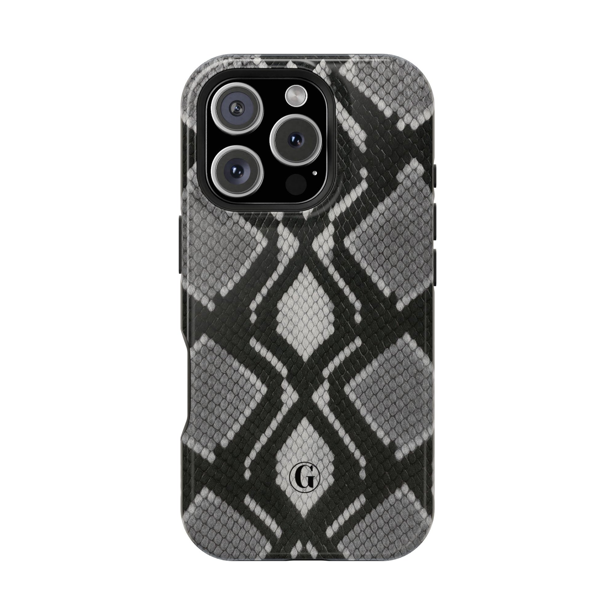 Grey Snakeskin Print Phone Case