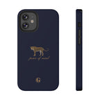 Navy Blue 'Peace of Mind' Panther Phone Case