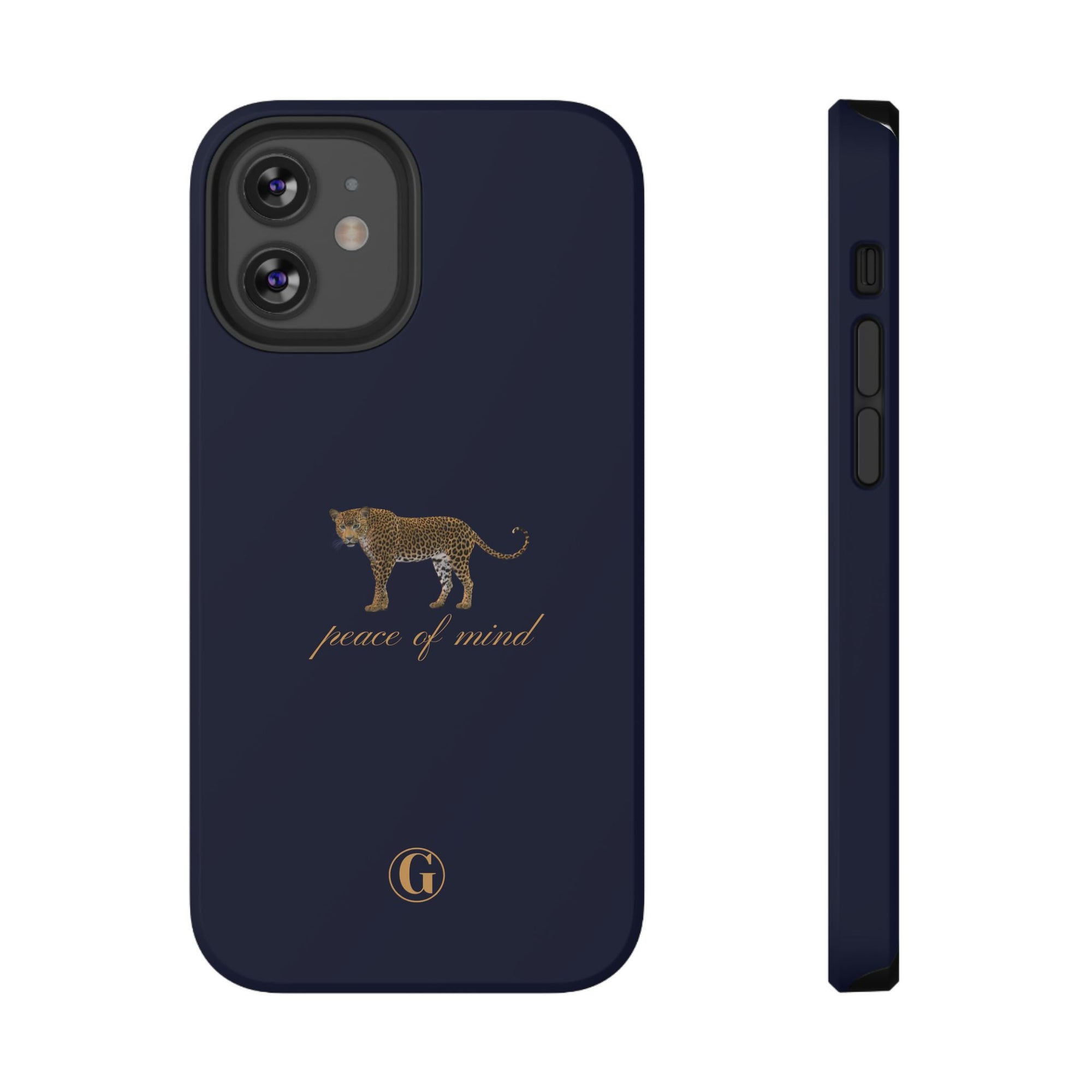Navy Blue 'Peace of Mind' Panther Phone Case