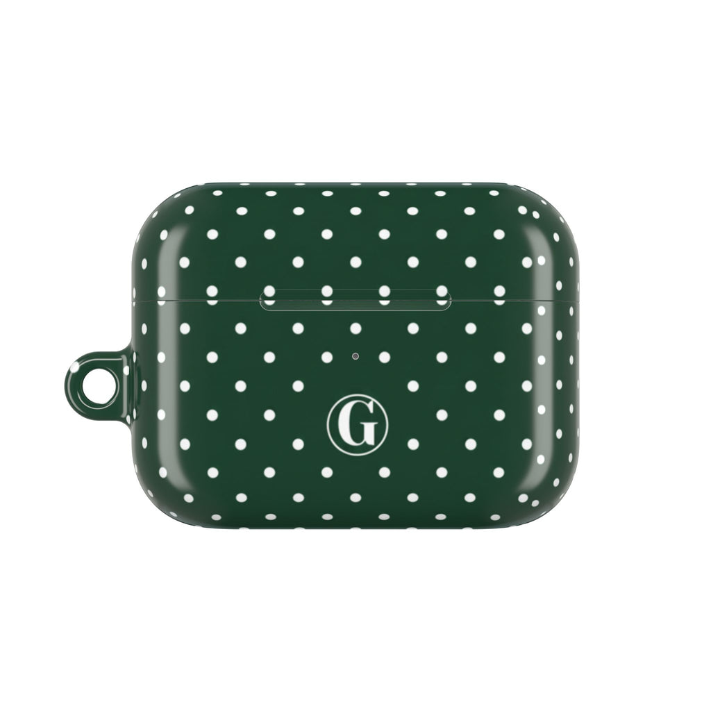 Emerald Green Polka Dot AirPod Case