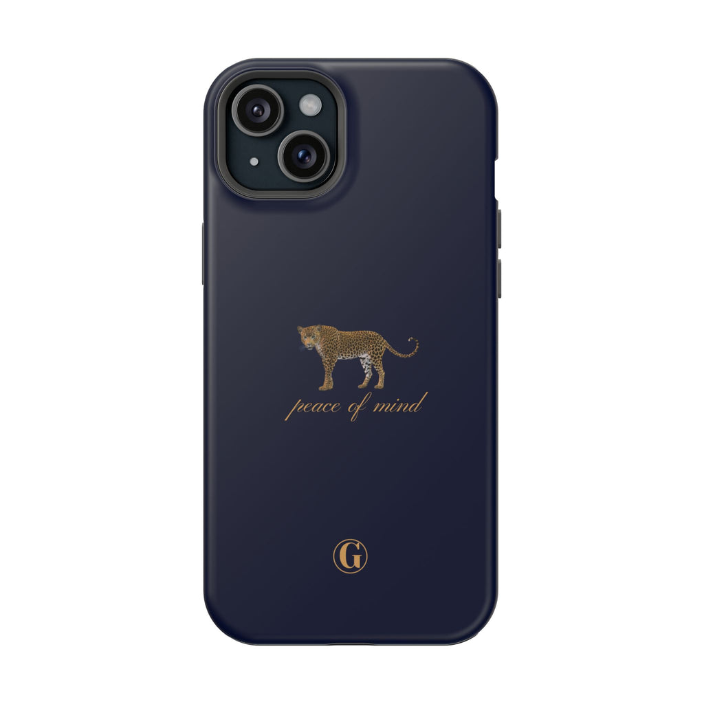 Navy Blue 'Peace of Mind' Panther Phone Case