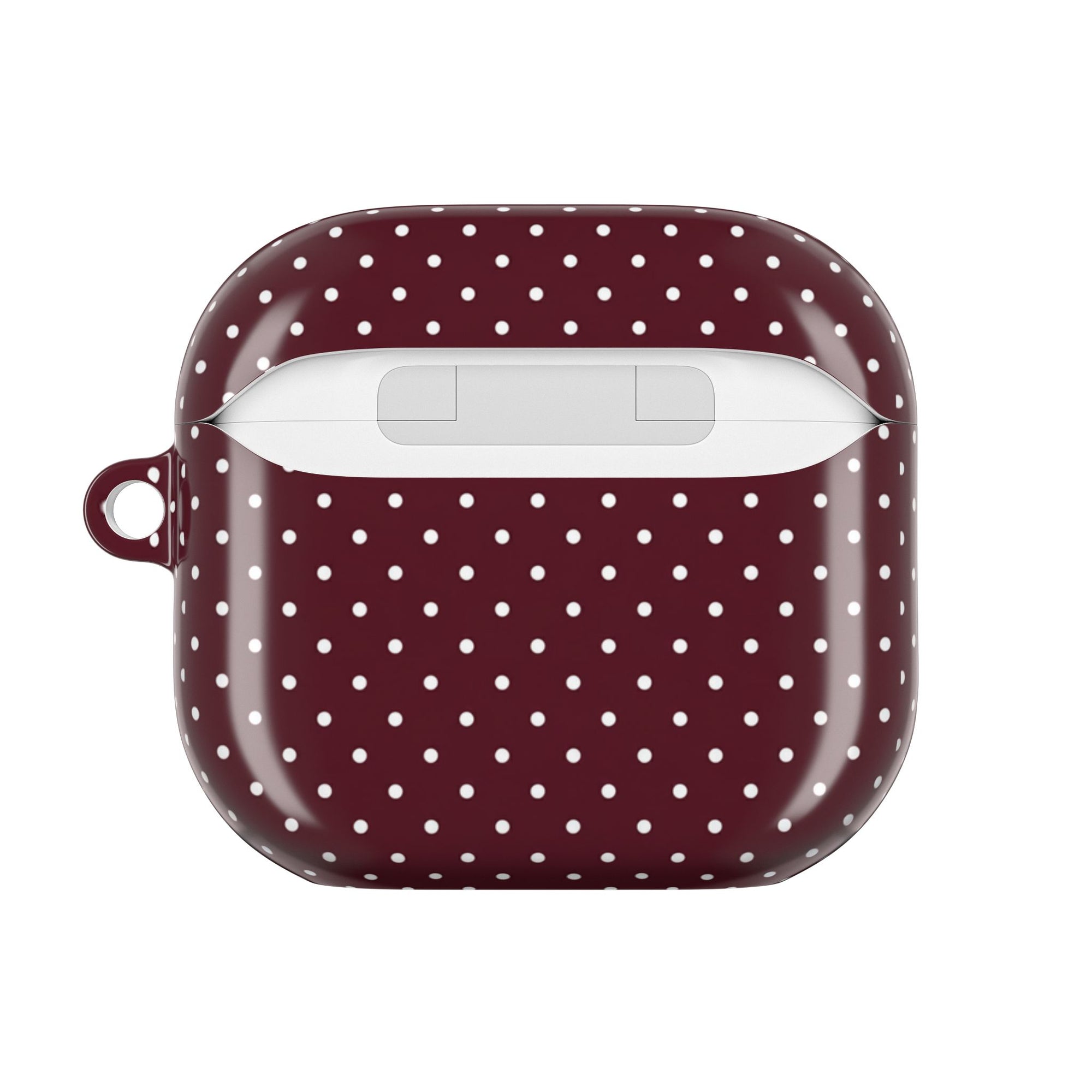 Burgundy Polka Dot AirPod Case