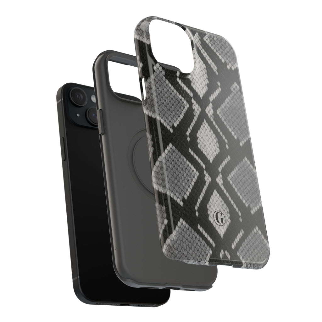 Grey Snakeskin Print Phone Case