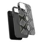 Grey Snakeskin Print Phone Case