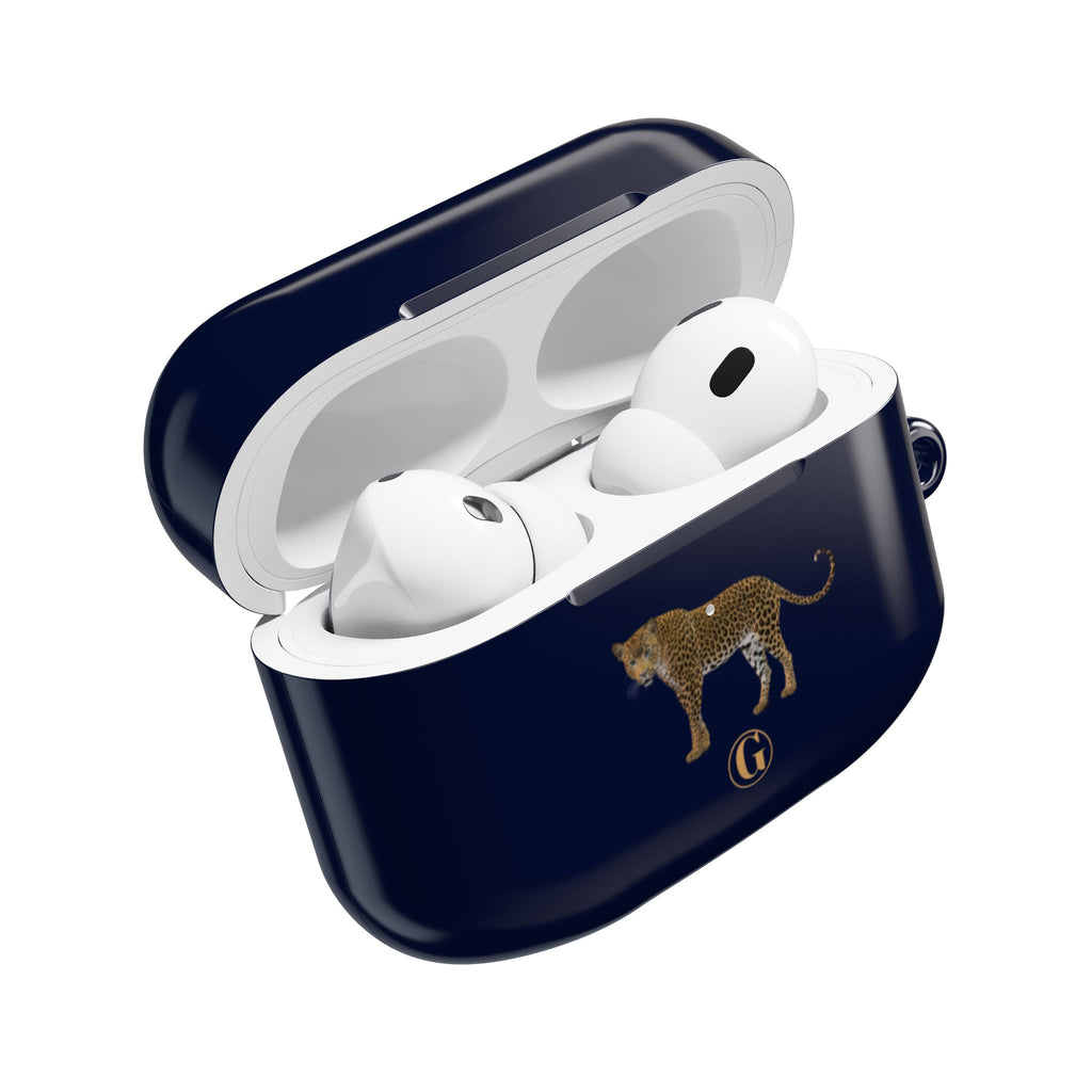 Navy Blue Panther AirPod Case