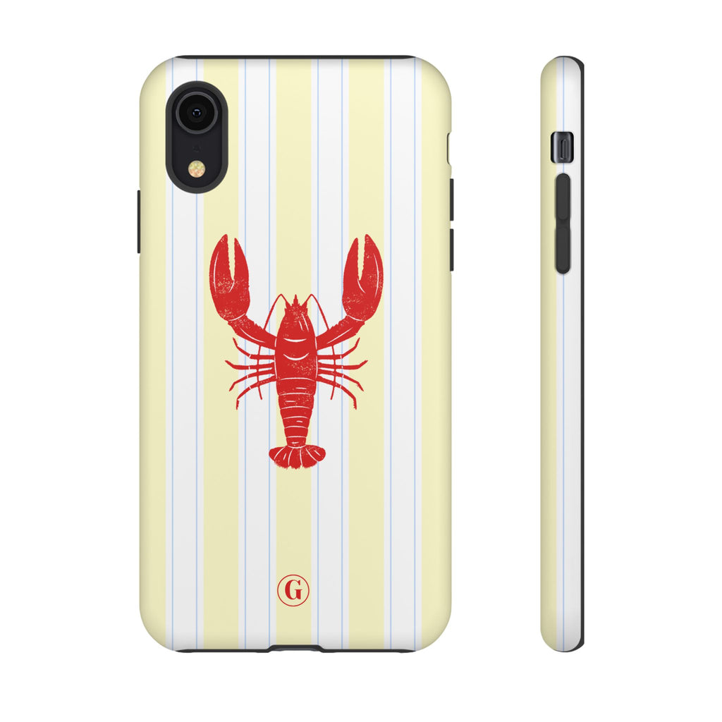 Yellow Stripes & Crawfish Phone Case