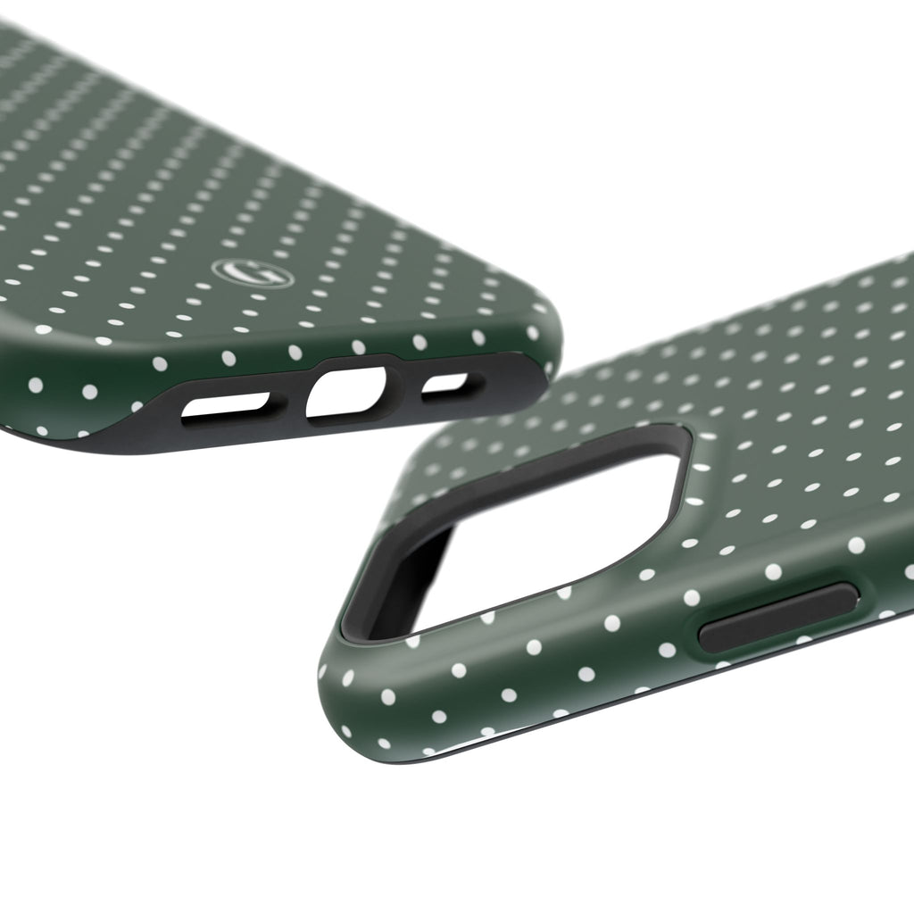 Emerald Green Polka Dots Phone Case